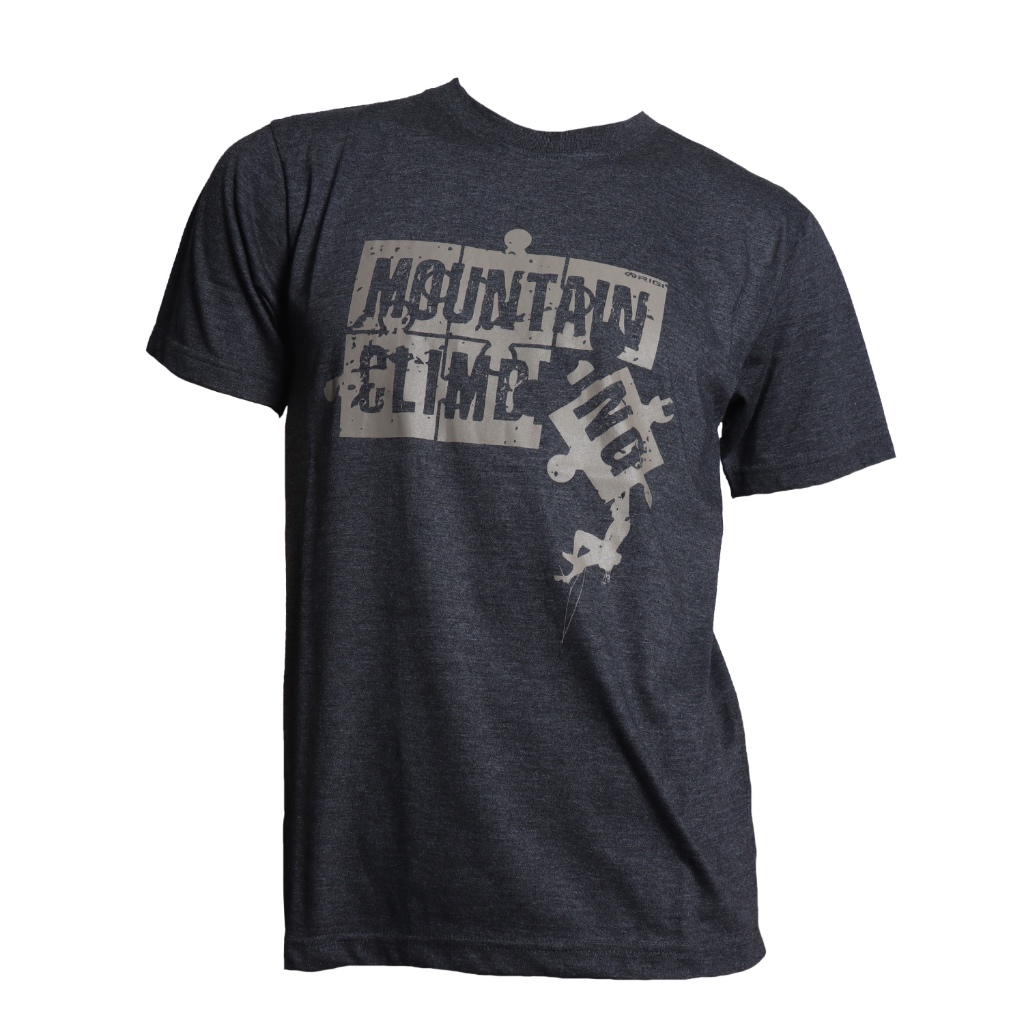 RIGI Kaos Gunung / Kaos Pendaki Gunung / Kaos Petualang Outdoor Lengan Pendek Pria Puzzle / Baju Hik