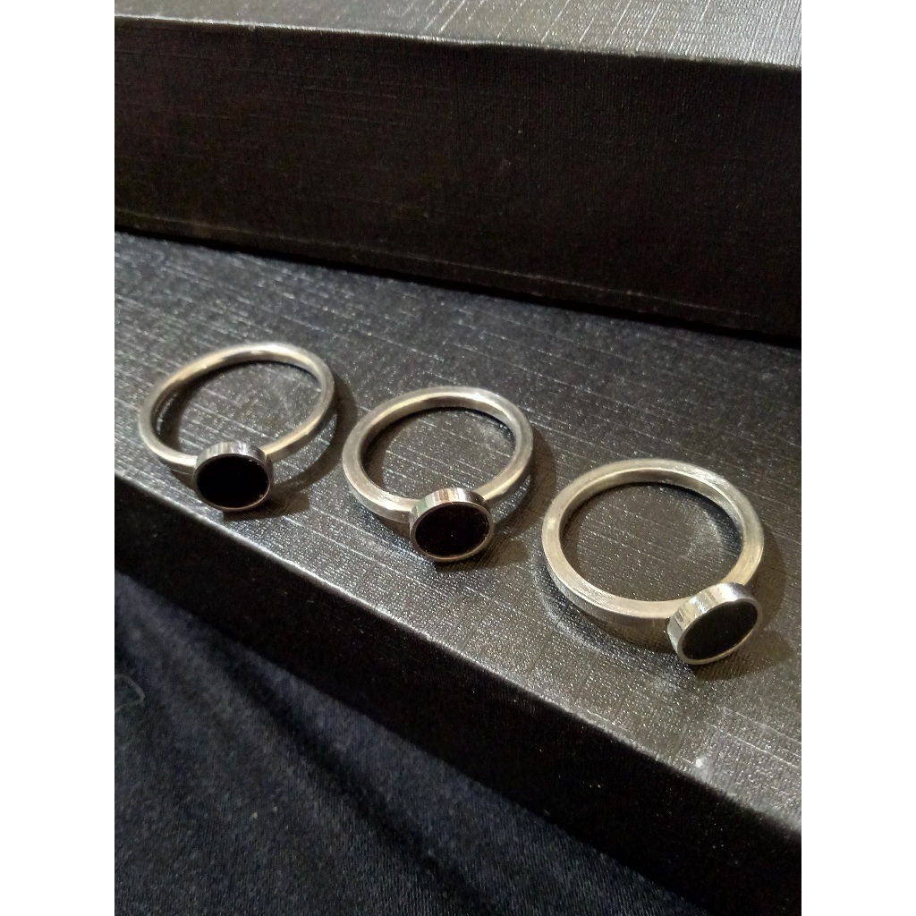 Cincin Titanium Asli Anti Karat Cantik Wanita Imitasi emas putih Bling-Bling Kekinian cincin N Berli