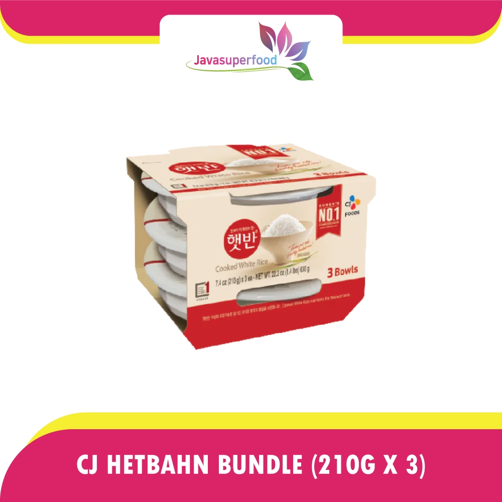 

CJ Hetbahn Nasi Putih Instan Korea 210g Bundle 3 Pack