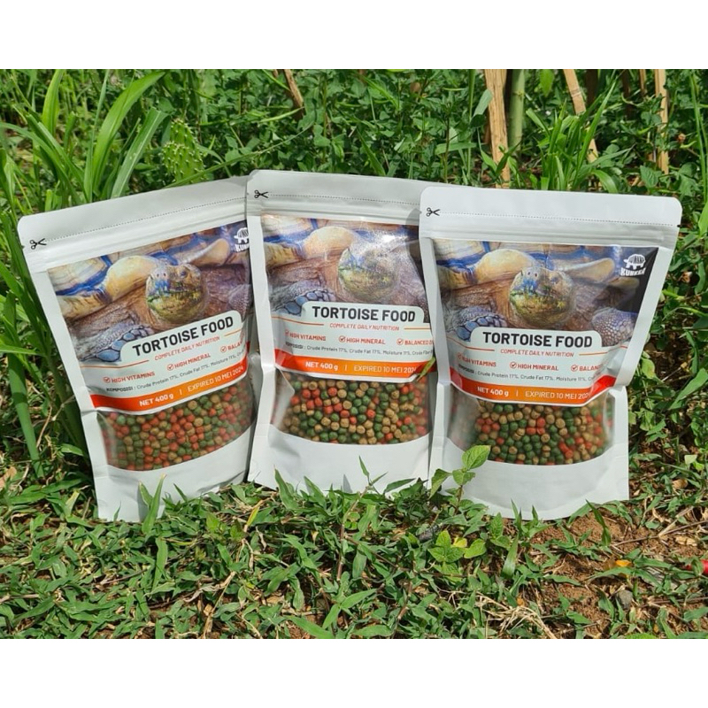 Pelet tortoise kunkka 400gr / pelet tortoise kura darat / pelet kura / pakan kura darat
