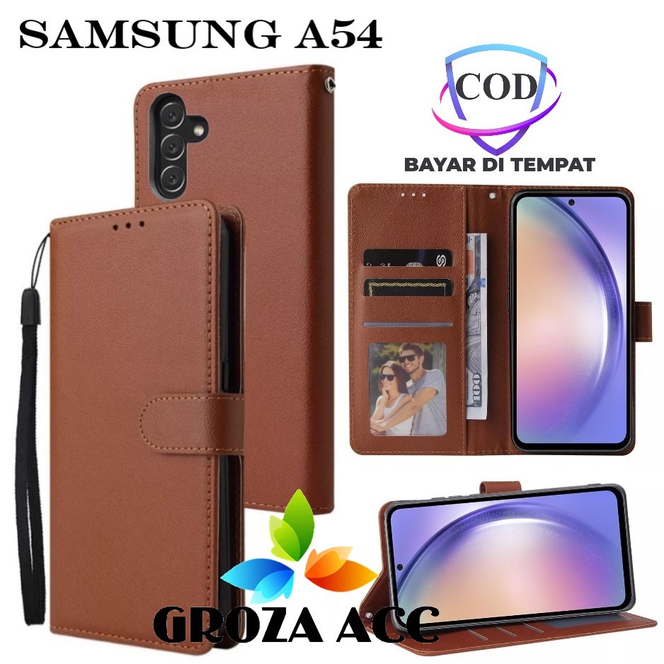 Flip Case SAMSUNG A54 Case Wallet Kulit Casing Dompet Case Wallet Leather Flip Case SAMSUNG A54 Casi