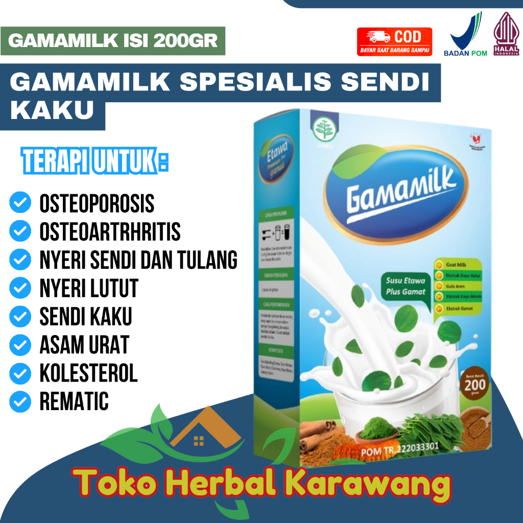 

Gamamilk - Susu Kambing Etawa Plus Gamat Spesialis Nyeri Sendi & Tulang