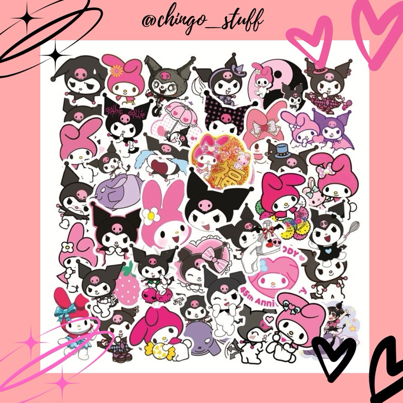 

sticker sanrio melody kuromi // sticker hp labtop satuan 1 pcs