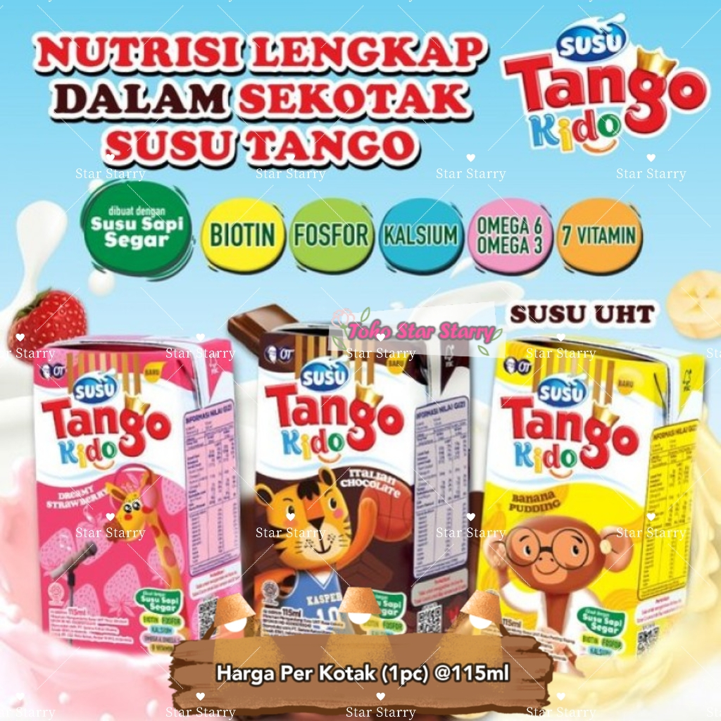 

[Per Kotak] Kido Susu Siap Minum 115ml Susu viral Susu kido Susu UHT OT Tango OT Susu OT Susu Kiddo