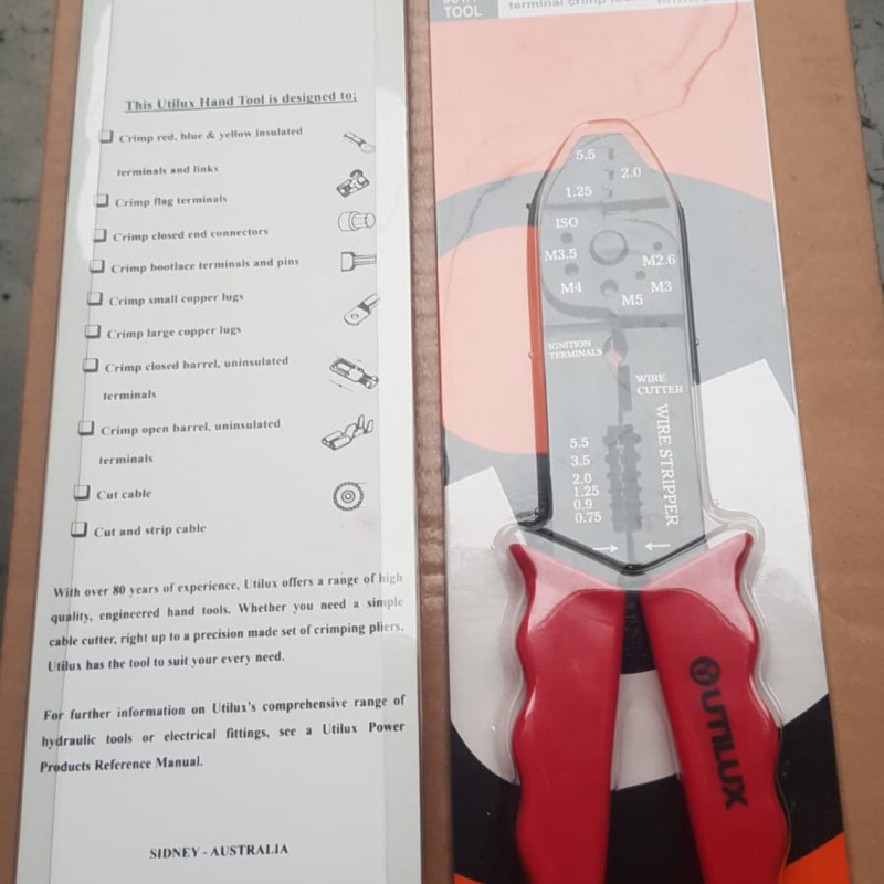 CRIMPING TOOL MERK UTILUX IMPOR AUSTRALIA