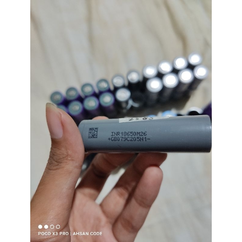 Baterai 18650 LG M26 HIGH DRAIN 10A INR18650M26