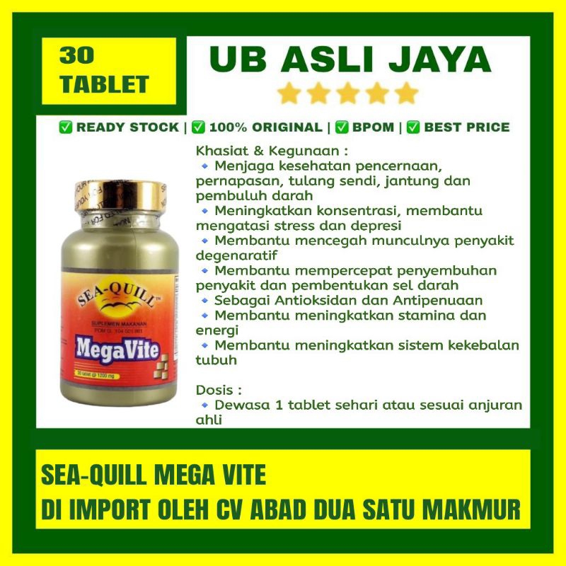 Sea Quill Megavite 30 Tablet Original