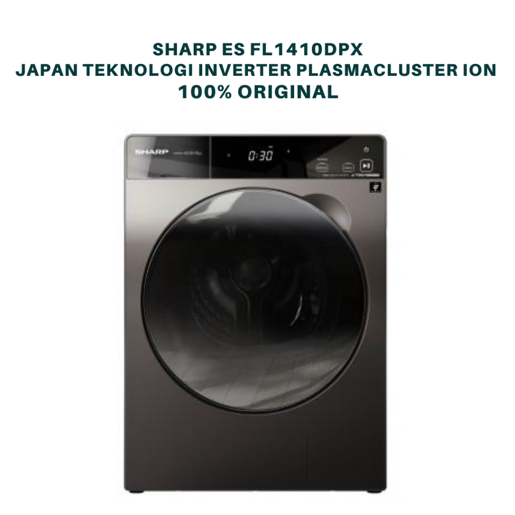 SHARP ES FL1410DPX mesin cuci front loading 10,5kg mesin cuci inverter plasmacluster