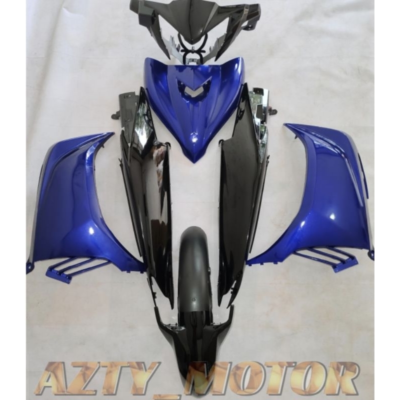 YAMAHA JUPITER MX NEW 135 COVER BODY HALUS BIRU HITAM