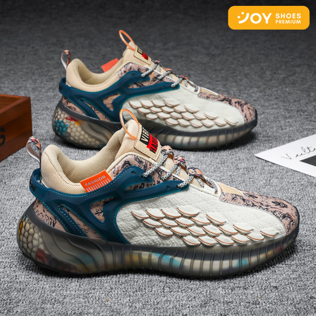JOY SHOES PREMIUM Sepatu Pria Import Sepatu Jaring Bersirkulasi Kasual Pria Sepatu Lari Baru Musim G