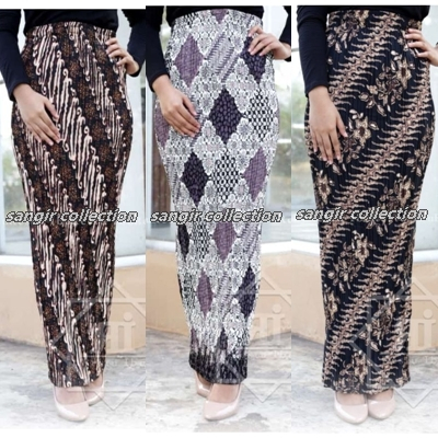 COD Rok Plisket Span Batik Instan Bahan Semi Silk Sutra Premium Bawahan Wanita Kebaya Wisuda Motif /