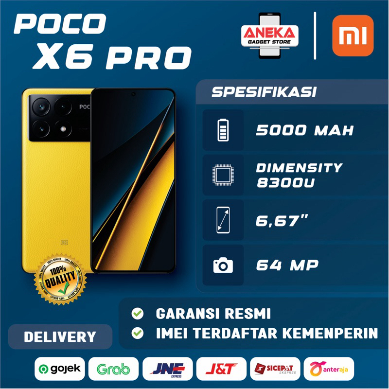 Poco X6 pro 5G 12GB/256GB Garansi Resmi