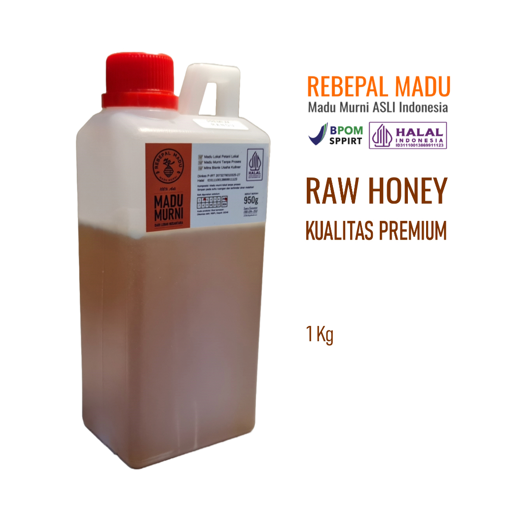 

Madu Murni Indonesian Raw Honey Kualitas Premium Rebepal Madu - 1kg