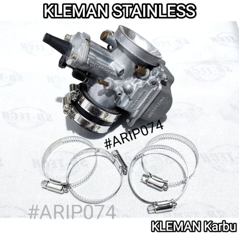 KLEM KARBURATOR PWK PE PWL 26 28 30 KLEMAN KARBU UNIVERSAL KLEM KARBU STAINLESS KLEM INTEK MANIFOLD 