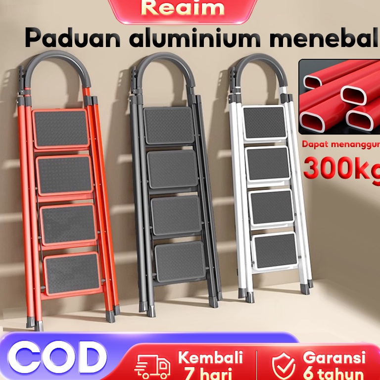 Promo tajir Tangga tangga lipat aluminium tangga lipat Multifungsi Lipat Tangga Besi Household Ladde