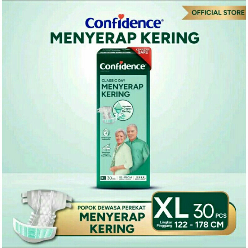 confidence popok dewasa classic day XL30