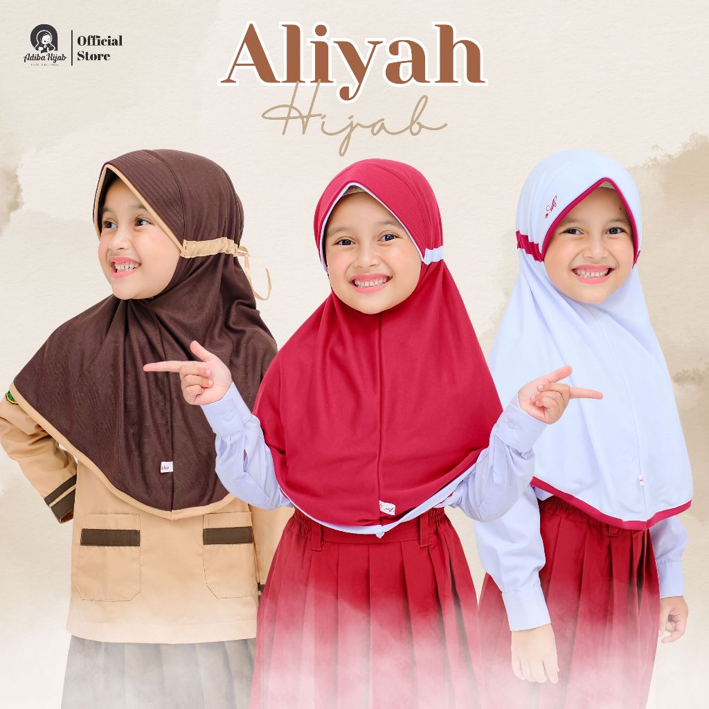 Foto Adiba Hijab - Jilbab Kerudung Anak Sekolah Instan Serut Aliyah TK SD M L