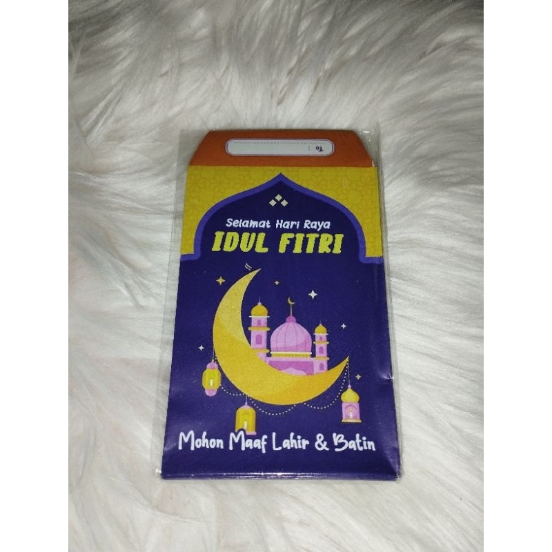 

Amplop lebaran 2025 motif Bulan Masjid pink