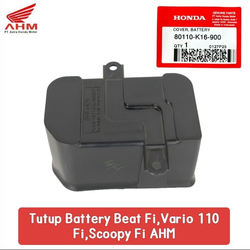 AHM 80110-K16-900 Cover Battery tutup aki bagian dalam Beat Fi,Scoopy Fi,Vario 110 Fi