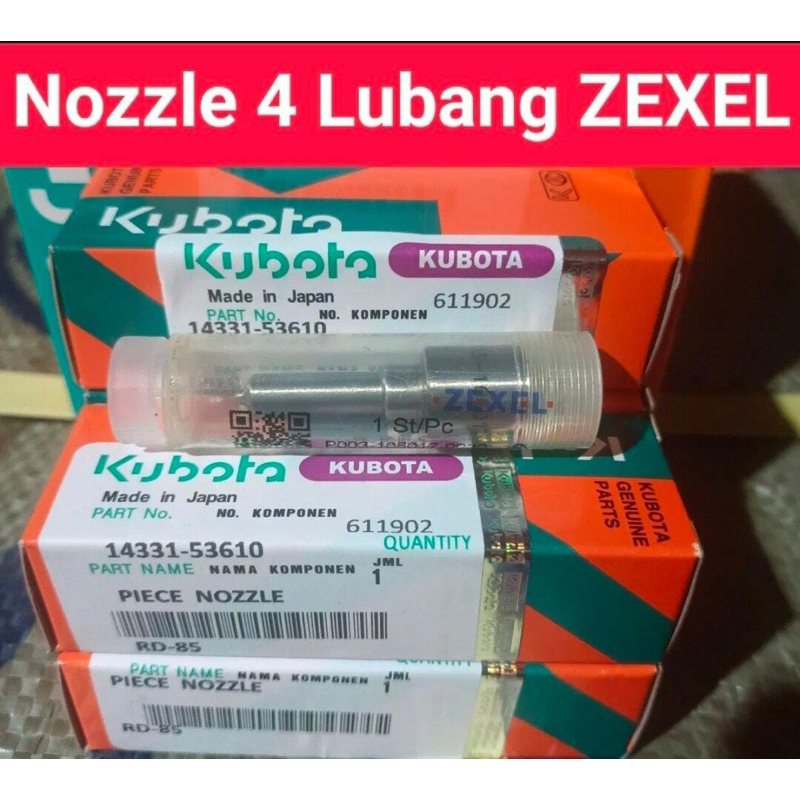 NOZZLE RD85 4 LUBANG MESIN KUBOTA ORIGINAL