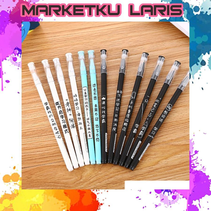 

MKL - Pulpen Aksen Jepang 0.5MM Alat Tulis Kantor dan Sekolah / Pulpen Gel Japanese S116