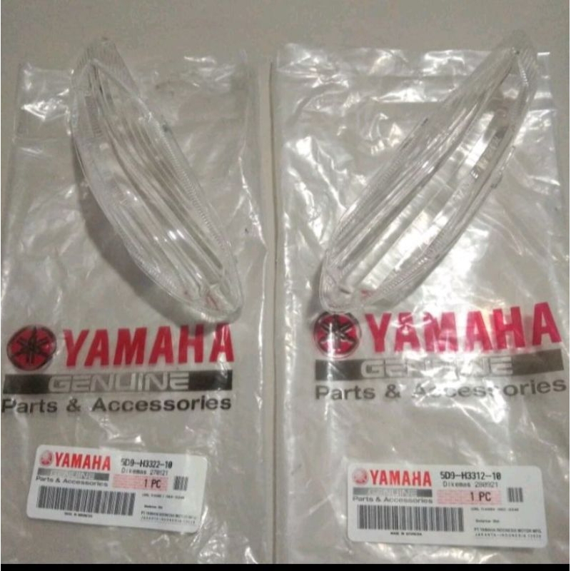 kaca reteng vega zr putih mika lampu sein depan vega zr bening original yamaha genuine parts YGP