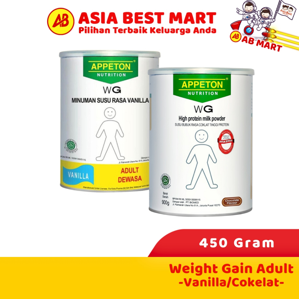 

Weight Gain Adult 450 Gr Vanilla Cokelat Susu Penambah Berat Badan