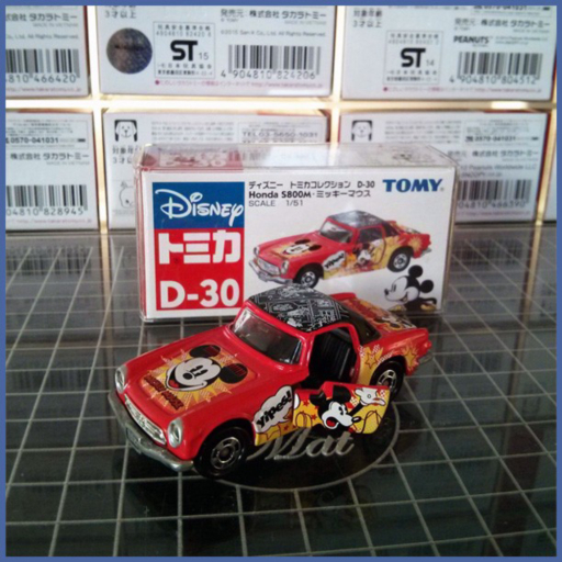 Unik Tomica Disney D-30 Honda S800M Mickey Mouse Berkualitas