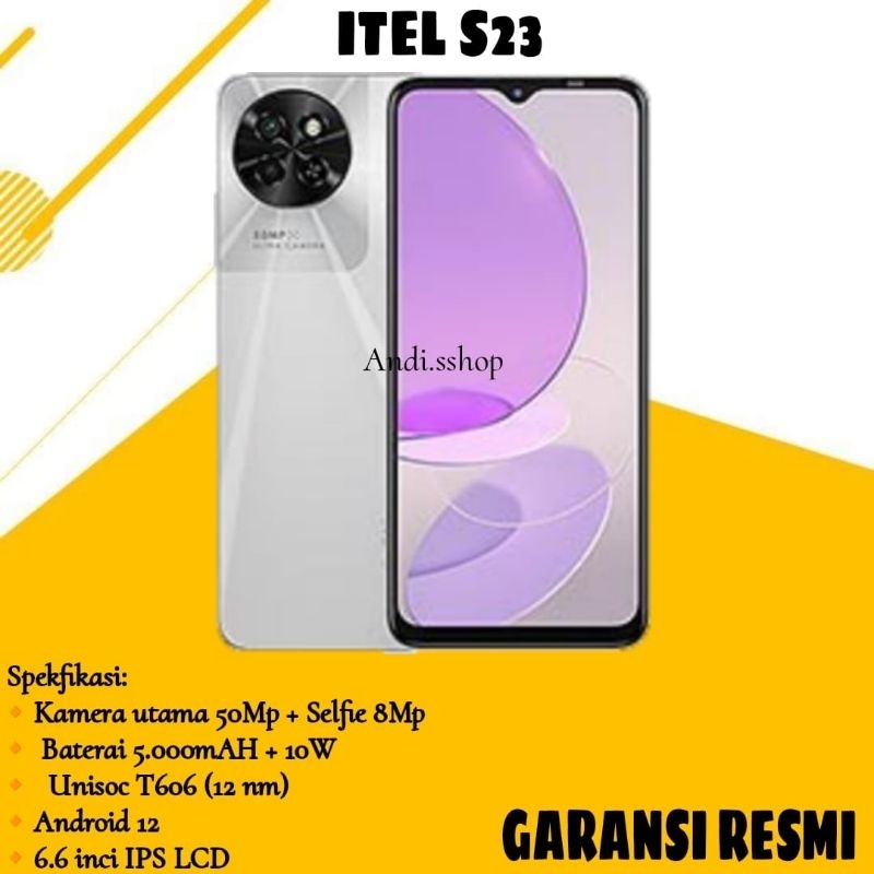 HP ITEL S23 RAM 8/256GB GARANSI RESMI 1TAHUN