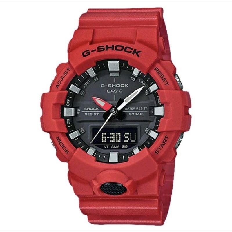 Casio G-Shock GA-800-4ADR jam tangan Pria Analog-Digital Rubber Original