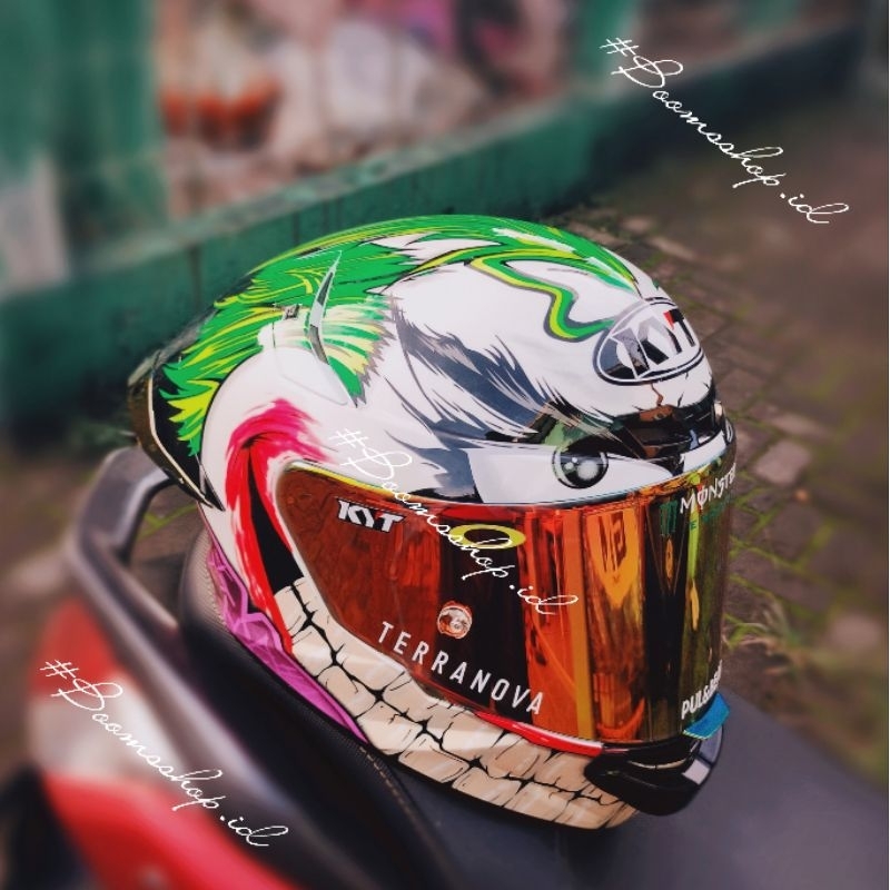 helm kyt tt course repaint livery joker