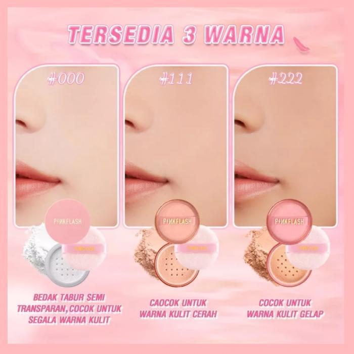 Bedak tabur pink flash
