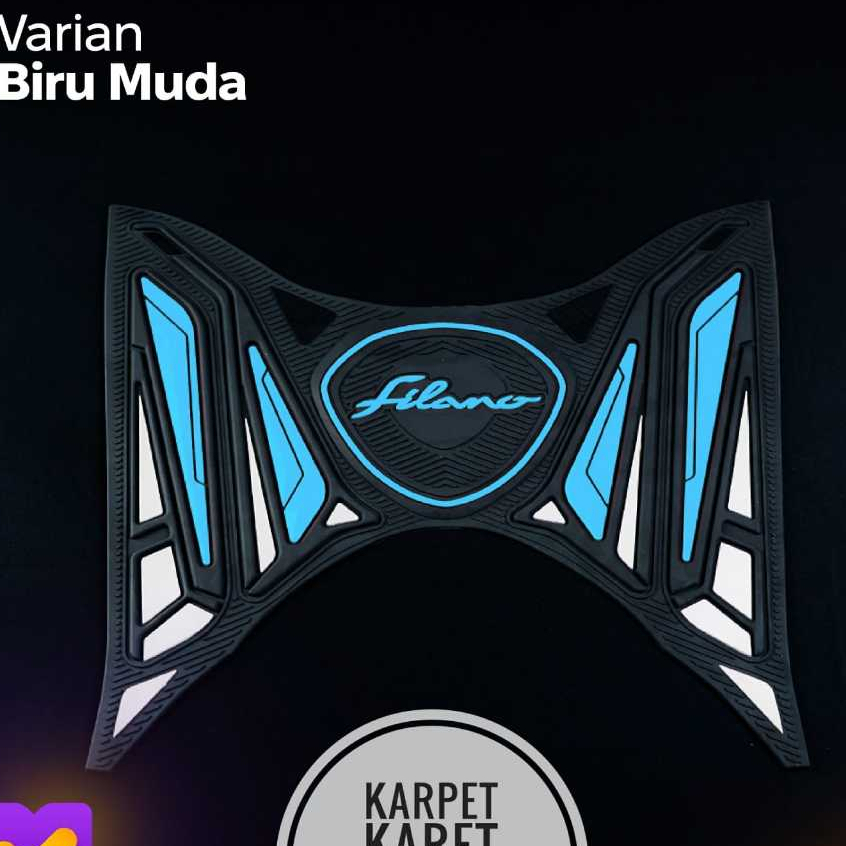 Karpet Karet Filano Merah biru nemo