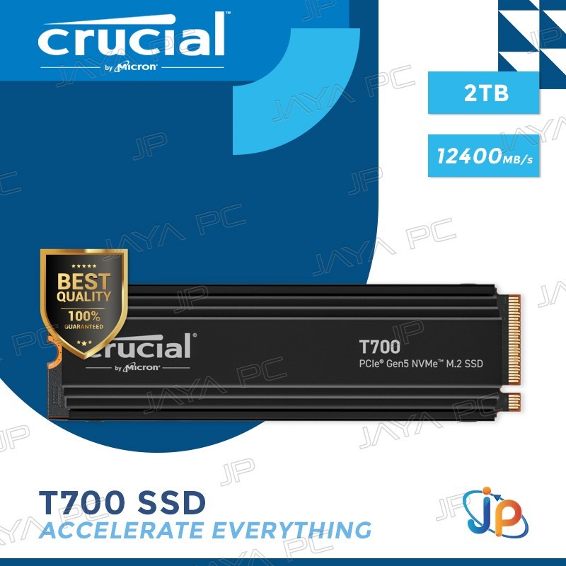 Micron Crucial SSD T700 Heatsink M.2 Pcie Gen5 Nvme 2TB - SSD M2 2 TB