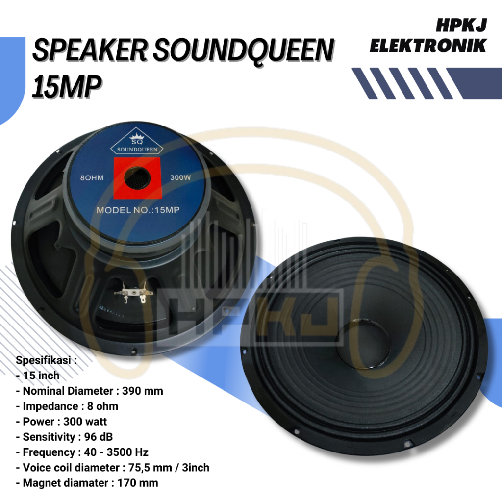SPEAKER KOMPONEN SOUNDQUEEN 15MP Spiker soundqueen 15MP
