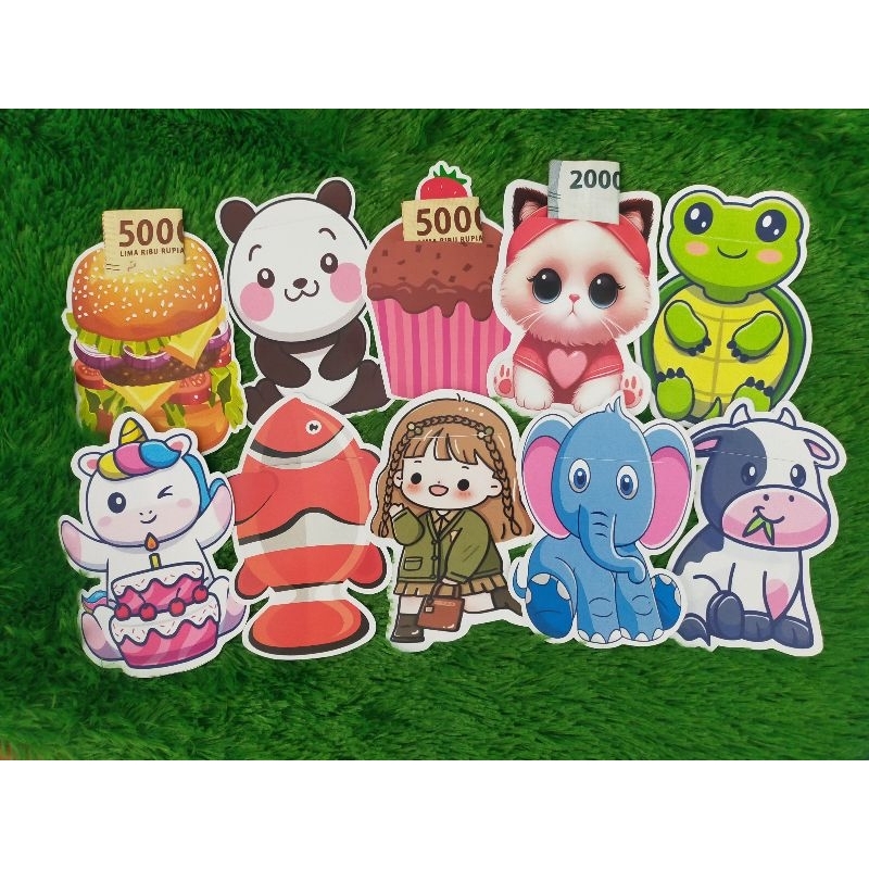 

RANDOM 1 PACK ISI 10 PCS, AMPLOP KARAKTER 3D