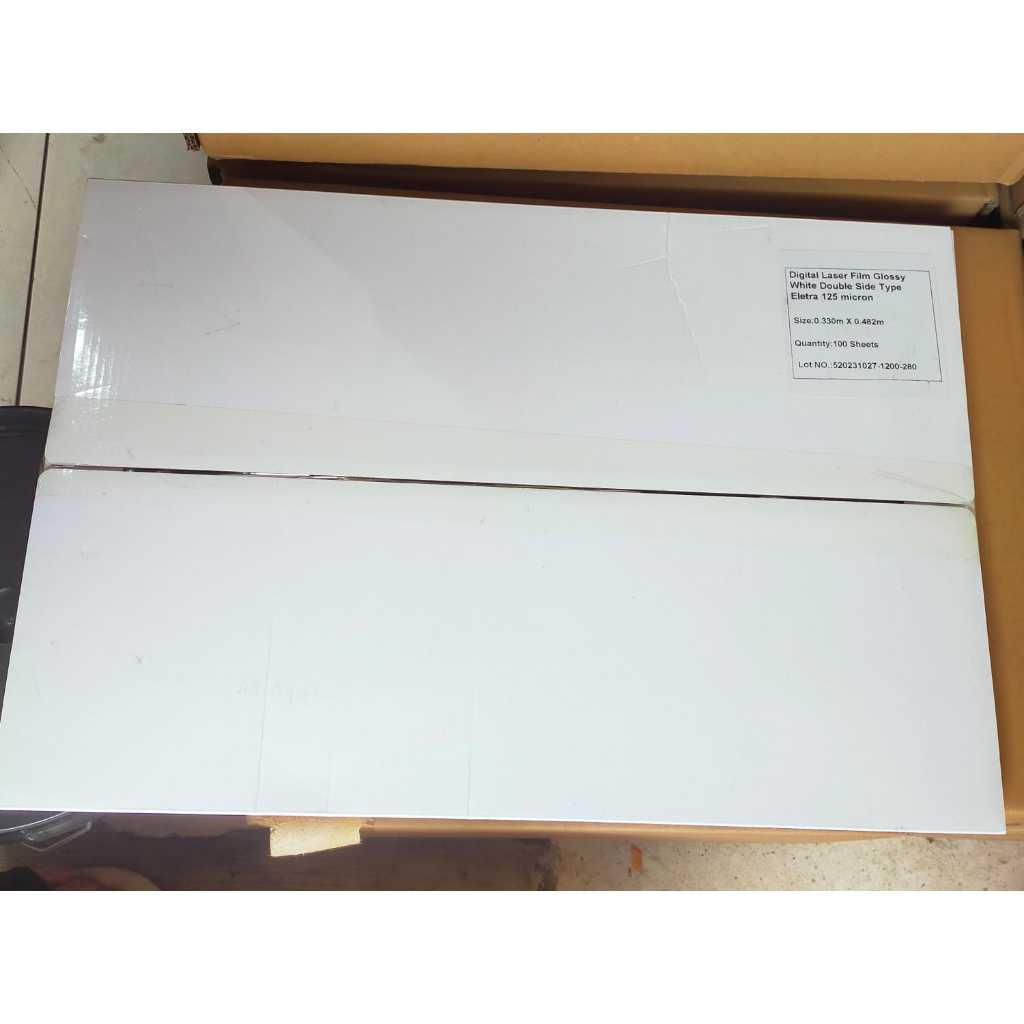 

Kertas Sintetis - Synthetic Paper - LMO non Brand Double Side Glossy White