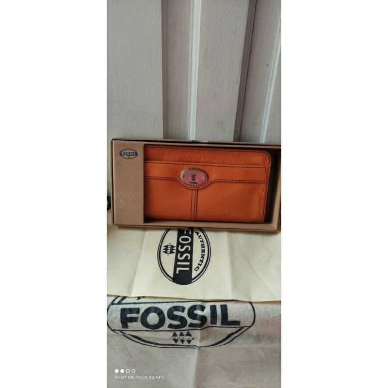 DompetFossil marlow zip orange ori