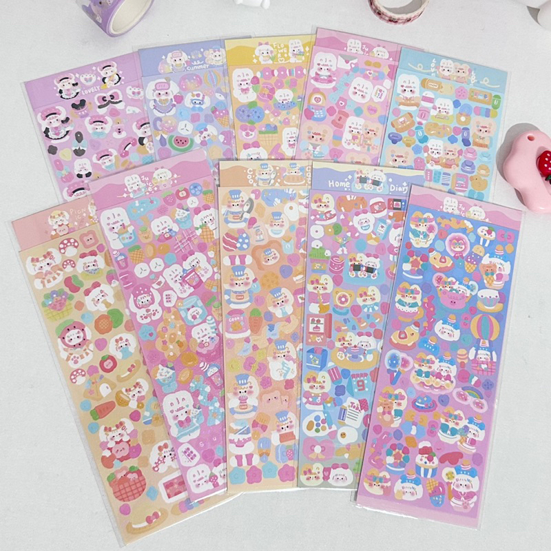 

sticker deco korean photocard glitter stiker lucu waterproof readystock