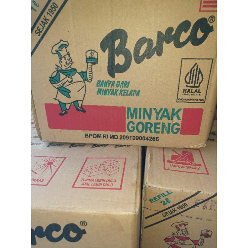 

Barco Minyak Goreng Kelapa 1 Liter per karton isi 12 pouch