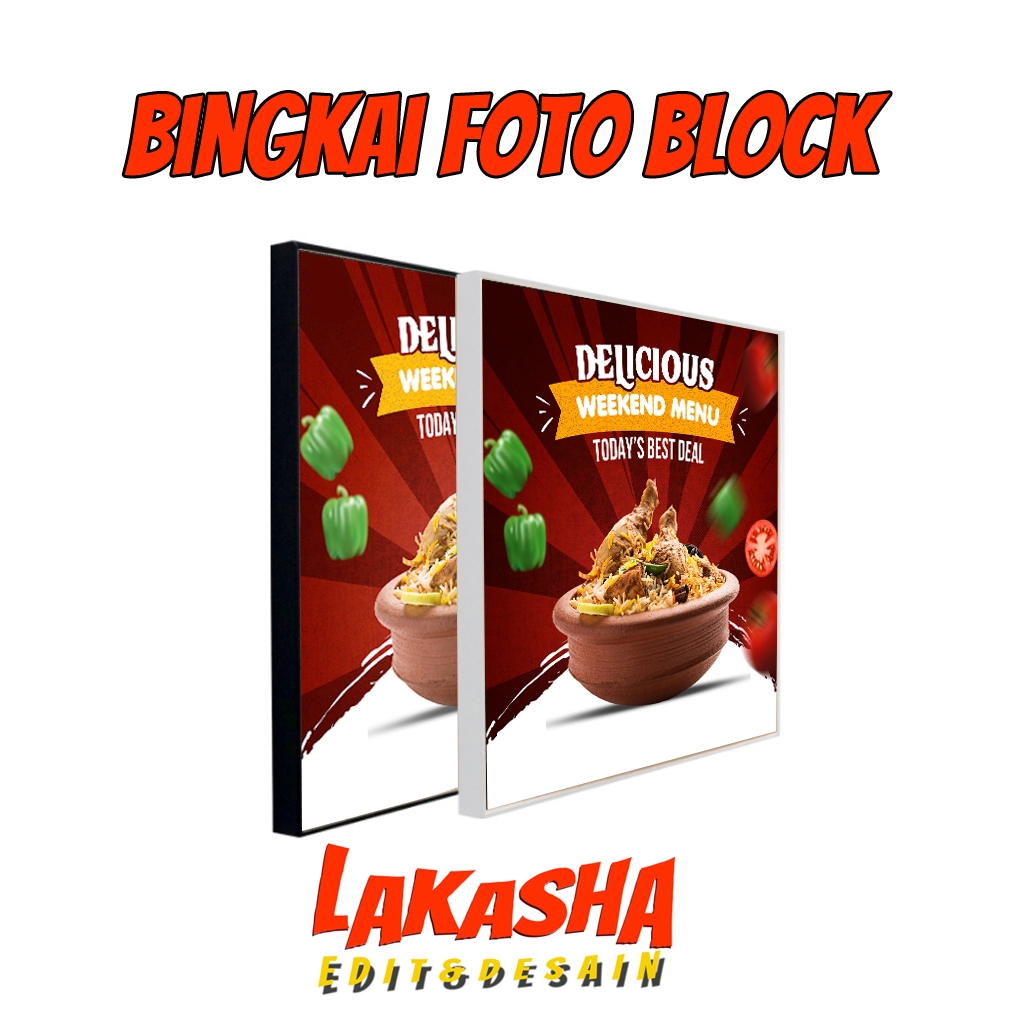 Bingkai Foto Block 16R(40x50) / 16RP(40x60) Hitam Putih