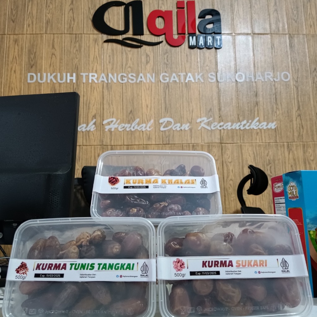 

Kurma Khalas Kurma Sukari Kurma Tunis Tangkai 500gr