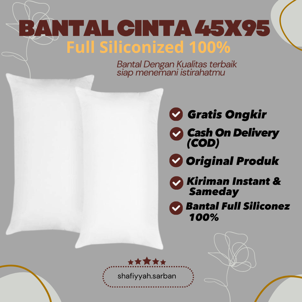 Shafiyyah.Sarban Insert Bantal Cinta dan Bantal 70x70 / Bantal Lantai