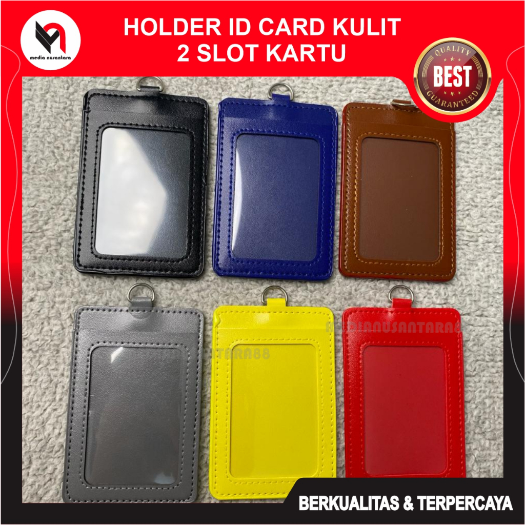 

Holder ID Card Kulit 2 Slot kartu Tebal Exclusive