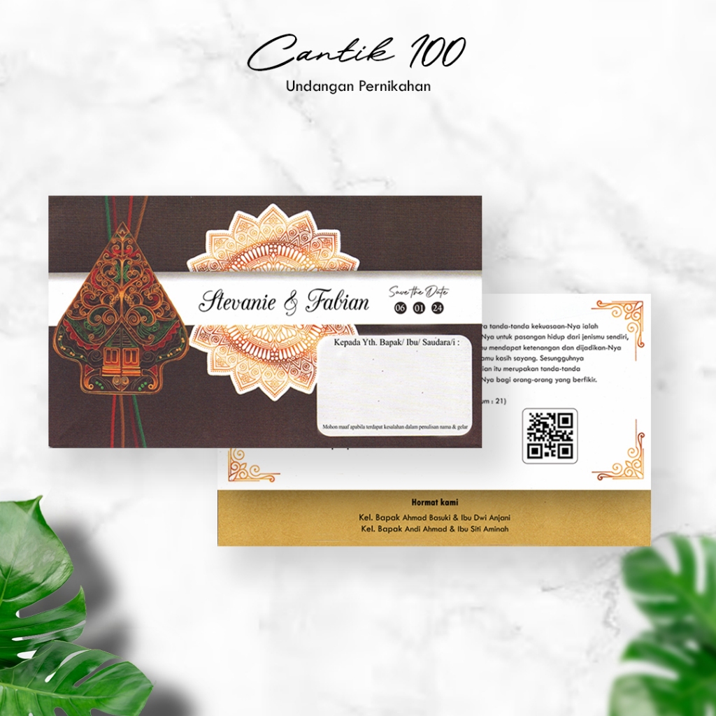 Undangan Pernikahan Terbaru - Cetak Undangan Aesthetic - Model Jawa Murah - Kekinian