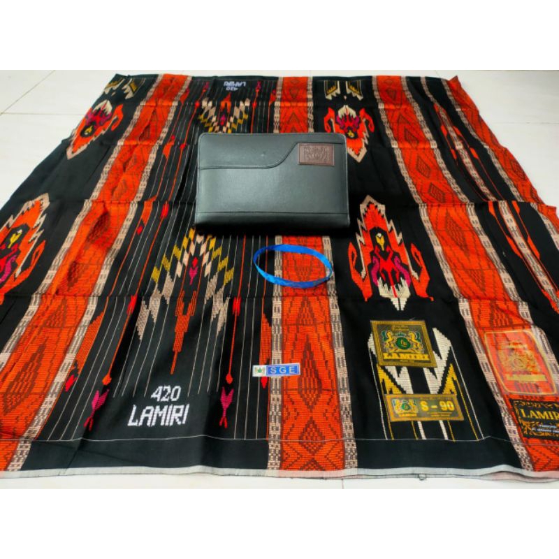 SARUNG LAMIRI 420 GOLD MERSER JAHIT TENGAH FULL SONGKET