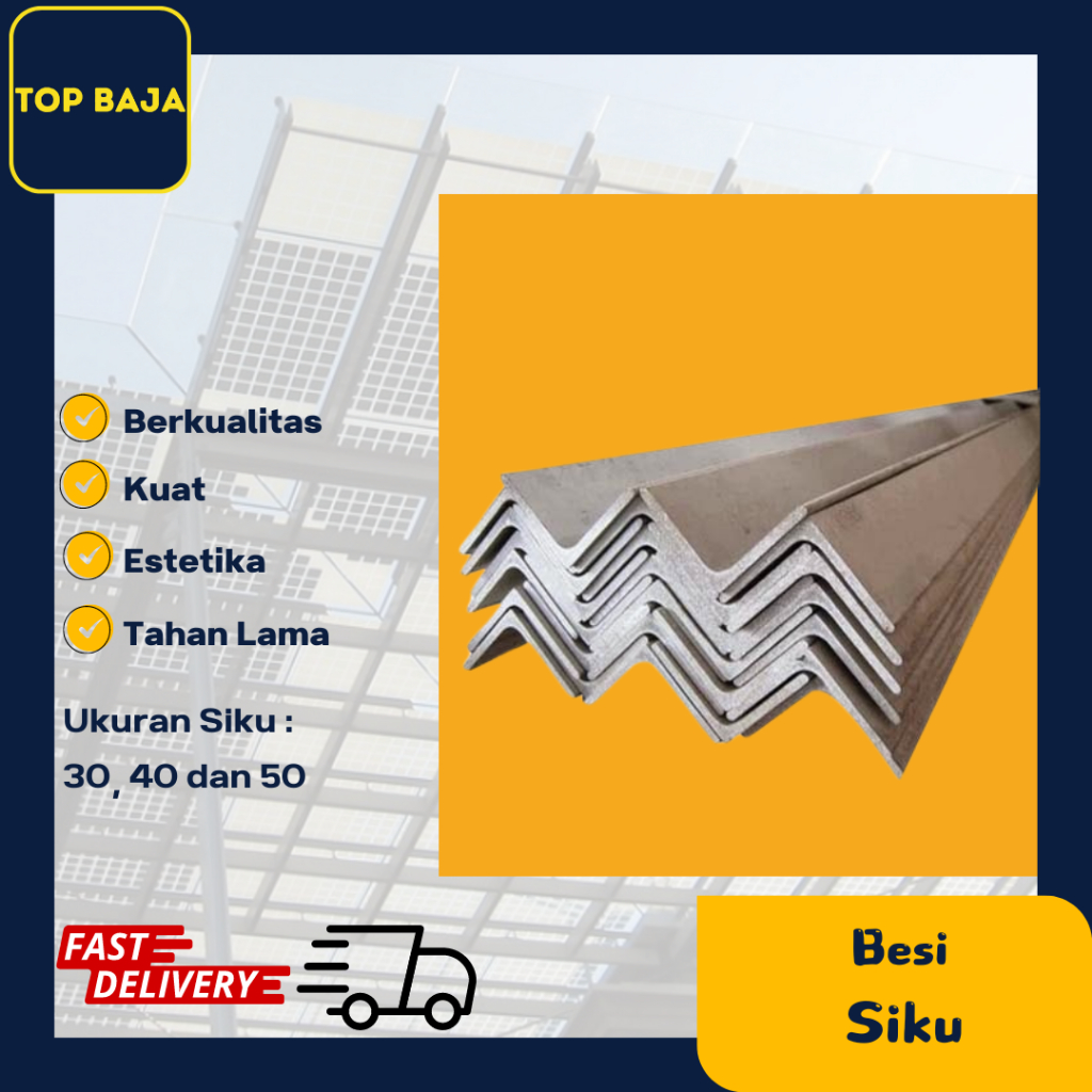 Besi Siku 30 x 30, 40 x 40, 50 x 50 panjang 6 meter Rak dan Konstruksi Bangunan
