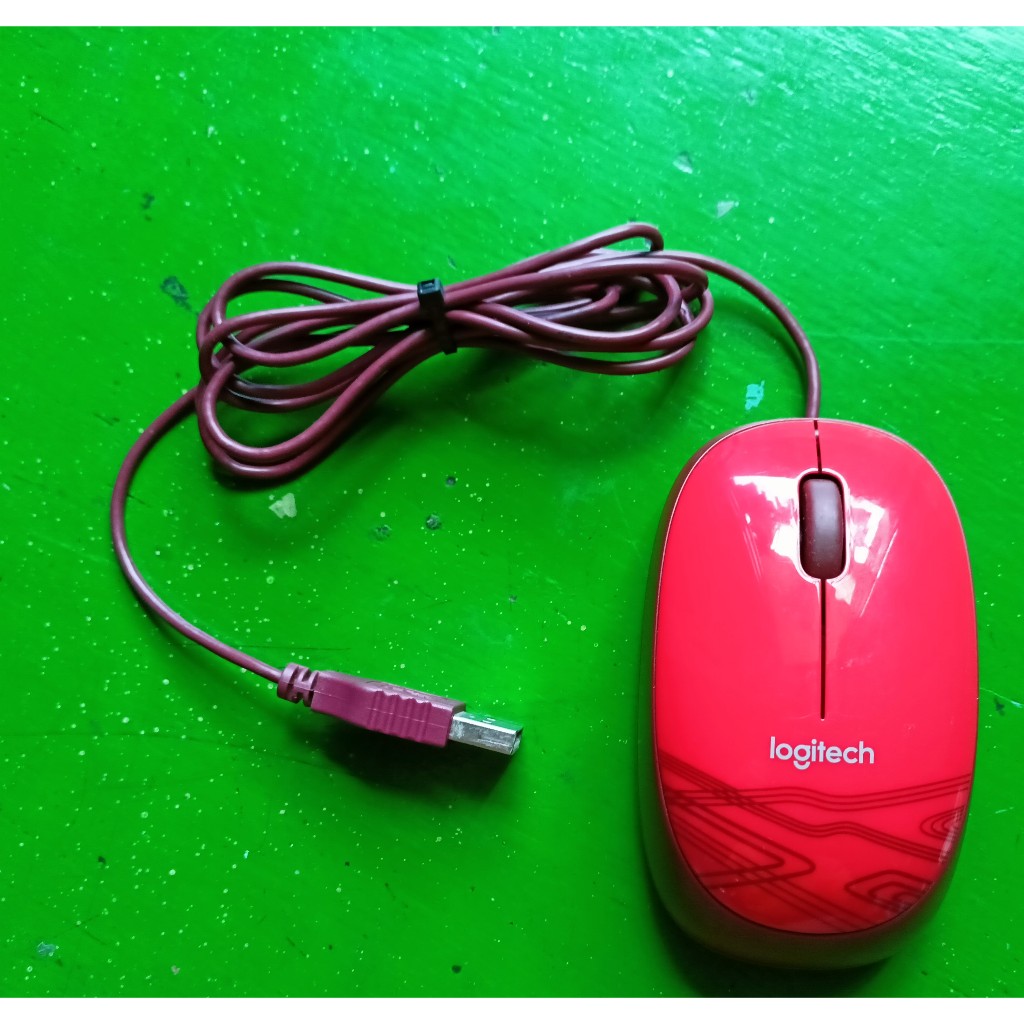 Logitech M105 Mouse USB Kabel Original Merah - Bekas
