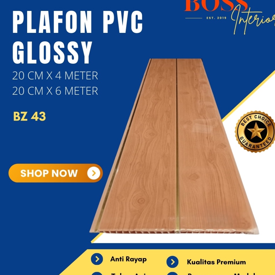 Garansi Terbaik Plafon PVC  Plavon Rumah Minimalis Aesthetic Banyak Motif  Plafon Premium Glossy Anti Rayap Anti Air Murah