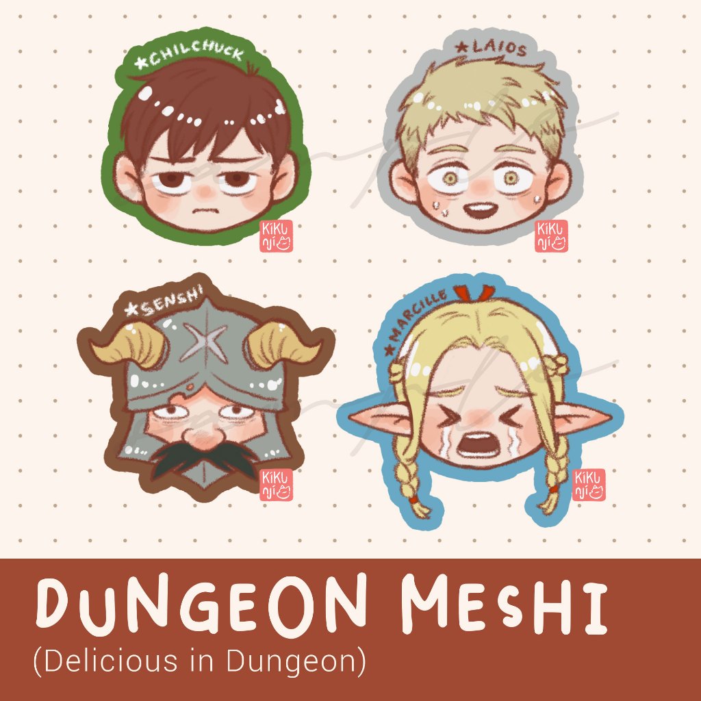

kikunji | Delicious in Dungeon | Dungeon Meshi Die cut Sticker